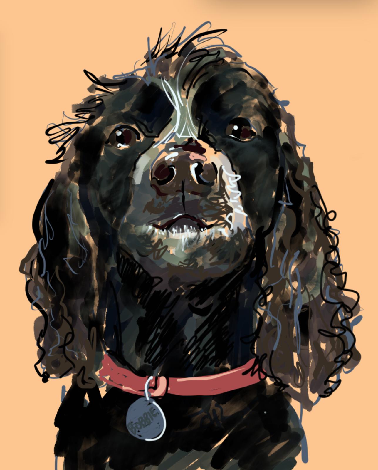 Dog commission art work